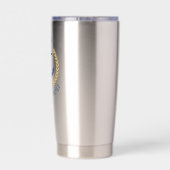 Captain Boat Name Anchor Gold Laurel Star Navy Thermobecher (Rückseite)