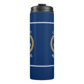 Captain Boat Name Anchor Gold Style Laurel Marine Thermosbecher (Vorderseite)