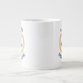 Captain Boat Name Anchor Gold Style Laurel Star Jumbo-Tasse (Vorderseite)