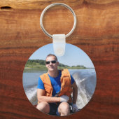 Captain Boat Name Anchor Rope Stars Foto zurück Schlüsselanhänger (Rückseite)