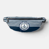 Captain Boat Name Nautical Anchor Blau weiß