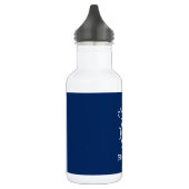 Captain Boat Name Nautical Anchor Rope Helm Blue Edelstahlflasche (Links)