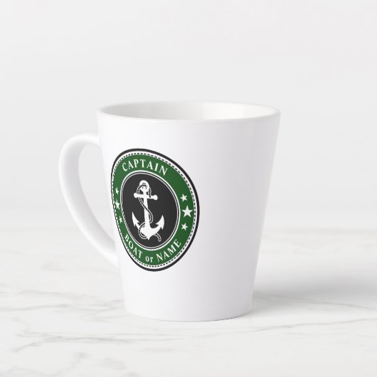Captain Boat oder Name Green Milchtasse (Linke Ecke)