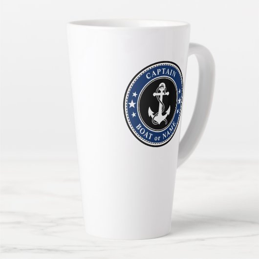 Captain Boat oder Name Large Navy Milchtasse (Rechte Ecke)