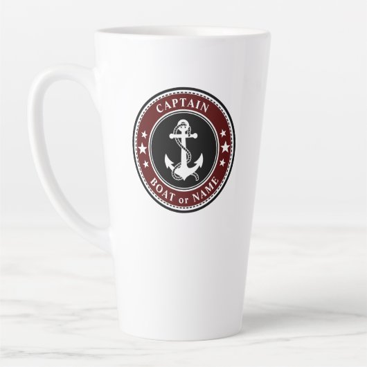 Captain Boat oder Name Large Red Milchtasse (Links)