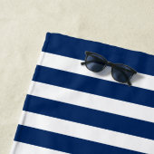 Captain Boat oder Name Nautic Anchor & Oars Navy Strandtuch (Beispiel)