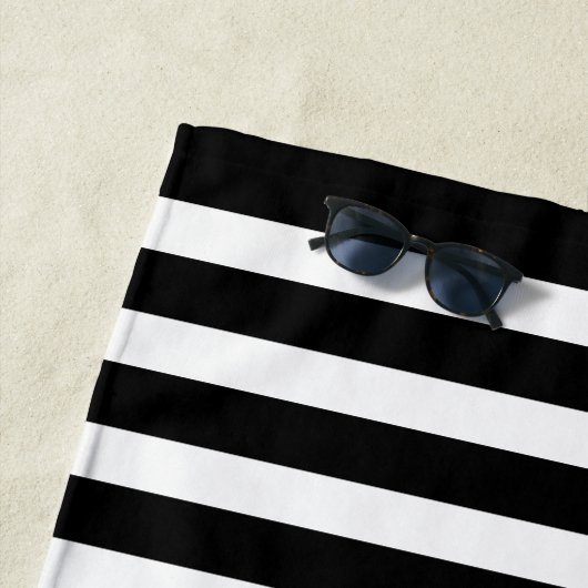 Captain Boat oder Name Nautical Anchor & Oars Blac Strandtuch (Beispiel)