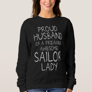 Captain Boat Sailing Navy Boot Sailor Husband Sweatshirt