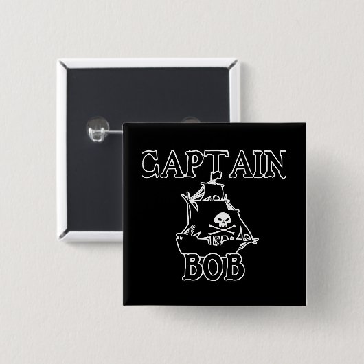 Captain Bob (Piratenschiff) Button (Vorne & Hinten)
