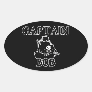 Captain Bob (Piratenschiff) Ovaler Aufkleber