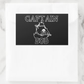 Captain Bob (Piratenschiff) Rechteckiger Aufkleber (Tasche)