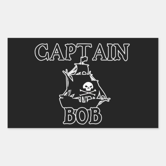 Captain Bob (Piratenschiff) Rechteckiger Aufkleber (Vorderseite)