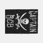 Captain Bob - Vintage Personalized Pirate Boating  Fleecedecke (Vorderseite (Horizontal))