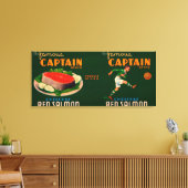 Captain Brand Lachs Label Leinwanddruck (Insitu (Wohnzimmer))