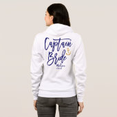 Captain Bride Nautical Junggeselinnen-Abschied Hoodie (Schwarz voll)