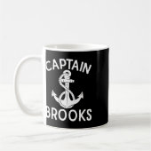 Captain Brooks Boating Yacht Anker Boot Schiff Kaffeetasse (Links)