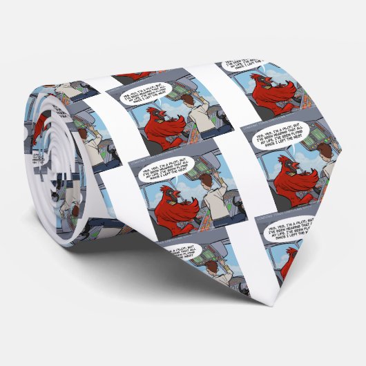 Captain Byrd Flies A Jumbo Jet Funny Krawatte (Gerollt)