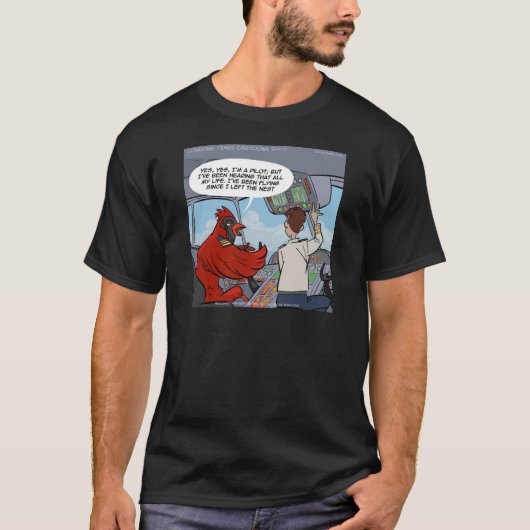 Captain Byrd Flies A Jumbo Jet Funny T-Shirt (Vorderseite)