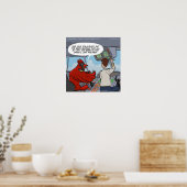 Captain Byrd Kardinal Pilot Flies Jet Funny Poster (Küche)