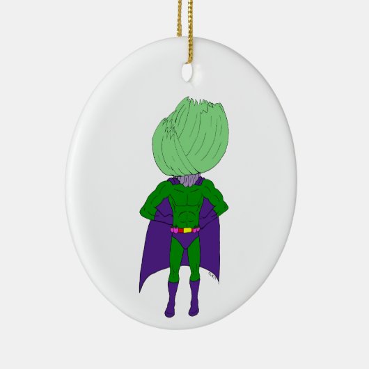 Captain Cabbage Keramik Ornament (Rechts)