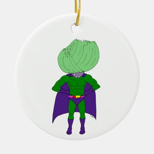 Captain Cabbage Keramik Ornament (Vorne)