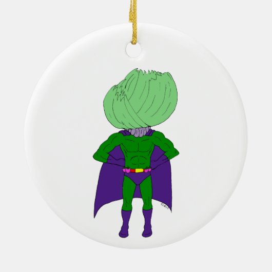 Captain Cabbage Keramik Ornament (Hinten)