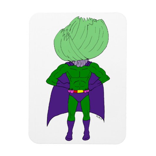 Captain Cabbage Magnet (Vertikal)