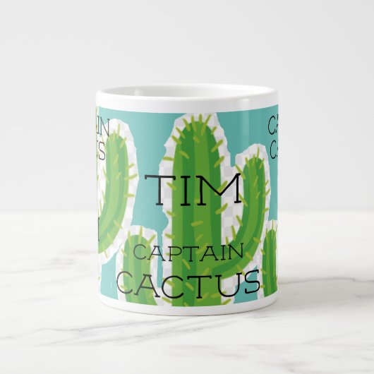 "Captain Cactus" Special Design Jumbo Jumbo-Tasse (Vorderseite)