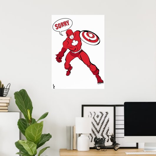 Captain Canada Poster (Heimbüro)