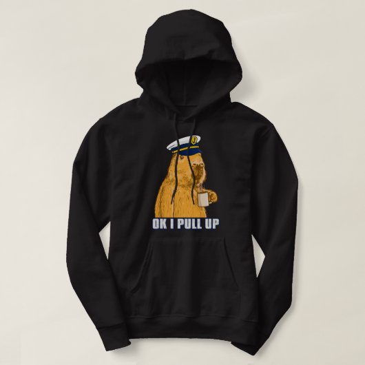 Captain Capybara Ok Bootsmann Mens I Pull Up with Hoodie (Design vorne)