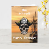 Captain Card der Pirate-Piratenflagge Karte (Gelbe Blume)