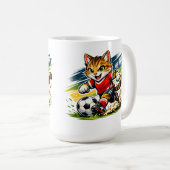 Captain Cat: Der Fußball-Sprint Kaffeetasse (VorderseiteRechts)