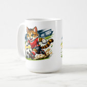 Captain Cat: Der Fußball-Sprint Kaffeetasse (Vorderseite Links)