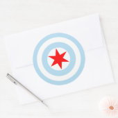 Captain Chicago Flag Shield Round Stickers (Umschlag)