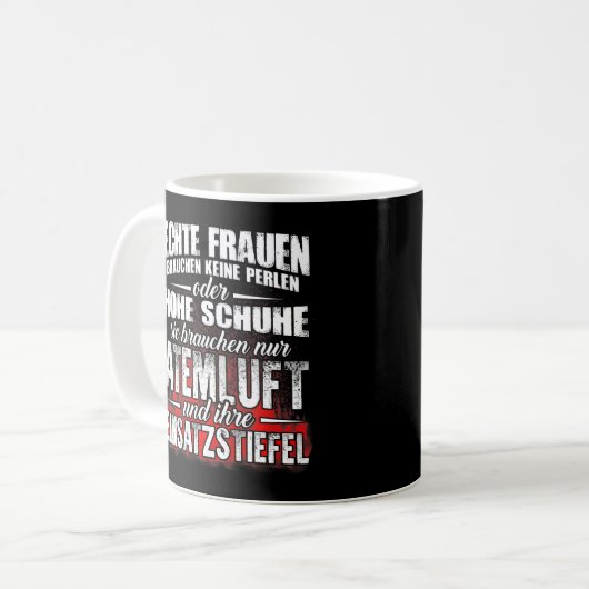 Captain Chief Lieutenant Driver firefighter appera Kaffeetasse (Vorderseite Links)
