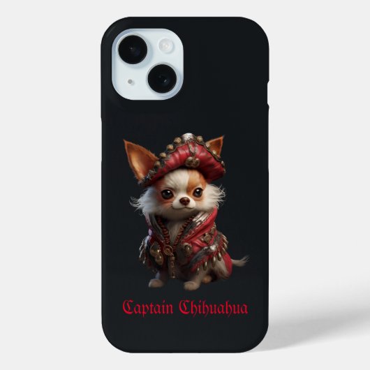 Captain Chihuahua Case-Mate iPhone Hülle (Rückseite)
