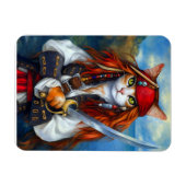Captain Claws of the Azure Sea | Pirate Cat Magnet (Horizontal)