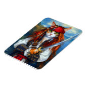 Captain Claws of the Azure Sea | Pirate Cat Magnet (Linke Seite)