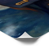 Captain Claws of the Azure Sea | Pirate Cat Poster (Ecke)