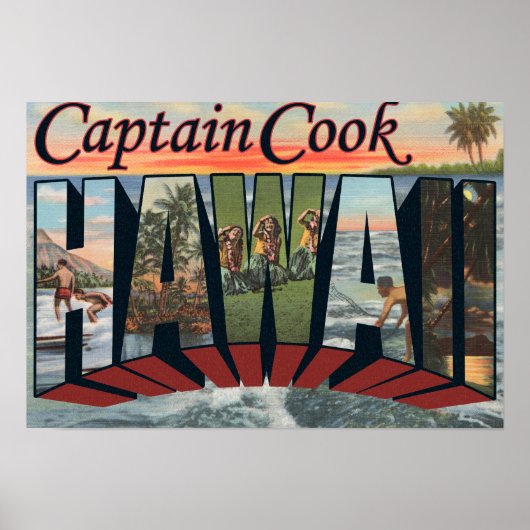 Captain Cook, Hawaii - Große Briefszenen Poster (Vorne)