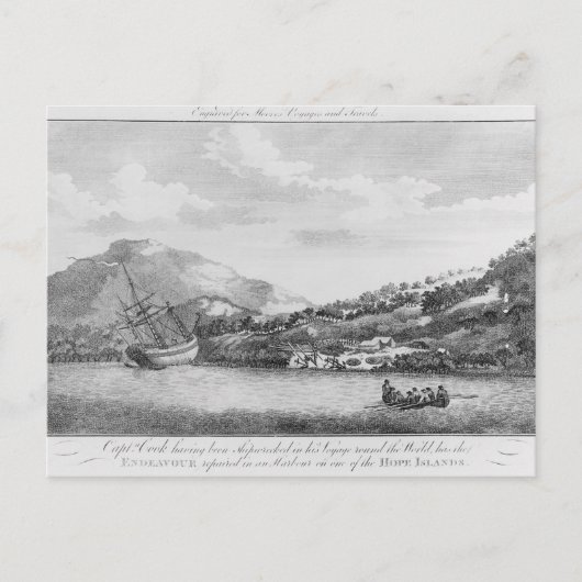 Captain Cook wurde verschifft Postkarte (Vorderseite)