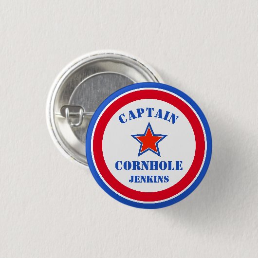 Captain Cornhole Button (Vorne & Hinten)