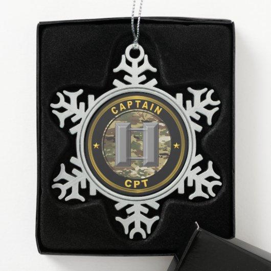 Captain CPT Schneeflocken Zinn-Ornament (Box)