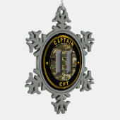 Captain CPT Schneeflocken Zinn-Ornament (Links)