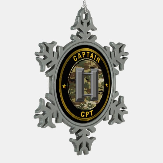 Captain CPT Schneeflocken Zinn-Ornament (Links)