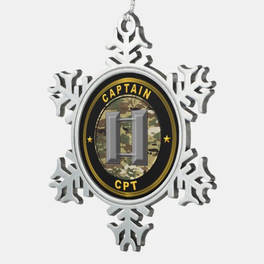 Captain CPT Schneeflocken Zinn-Ornament (Rechts)
