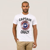 CAPTAIN CRAZY, Funny Men's T - Shirt (Vorne ganz)
