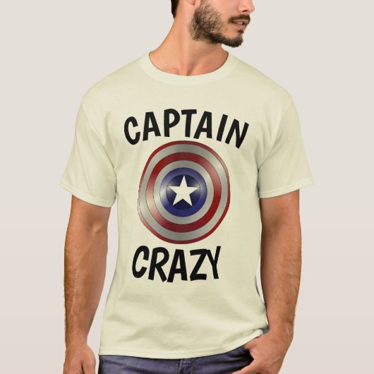 CAPTAIN CRAZY, Funny Men's T - Shirt (Vorderseite)