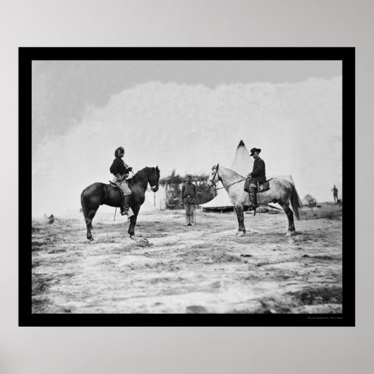 Captain Custer & General Pleasonton Falmouth 1863 Poster (Vorne)