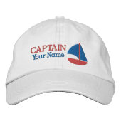 Captain - customizable bestickte baseballkappe (Vorderseite)